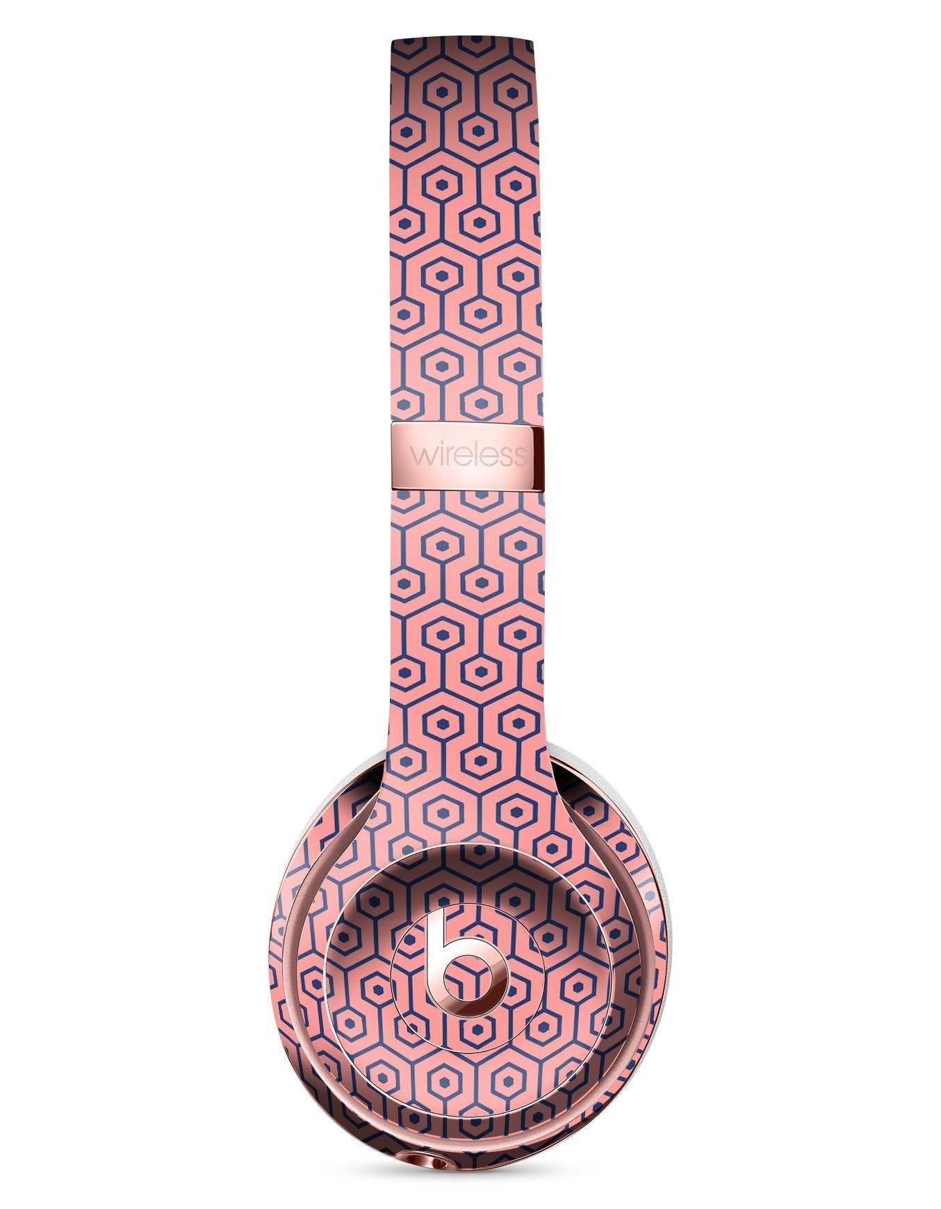 Navy Cells Over Coral 2 Full-Body Skin Kit for the Beats by Dre Solo - VirtuousWares:Global