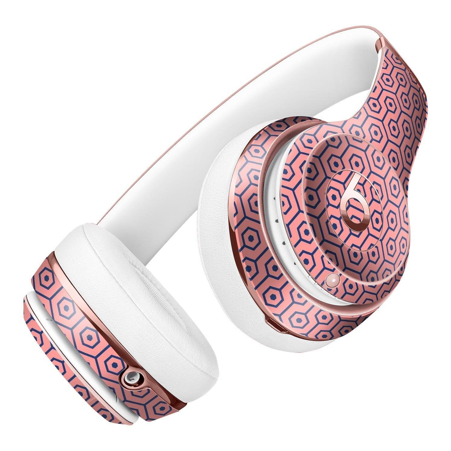 Navy Cells Over Coral 2 Full-Body Skin Kit for the Beats by Dre Solo - VirtuousWares:Global