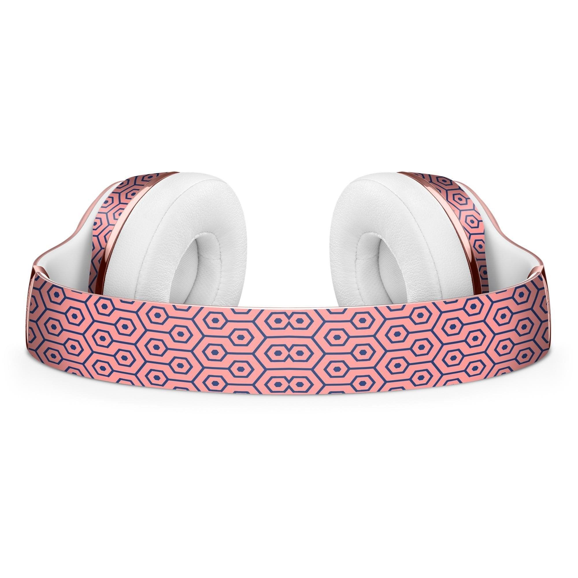 Navy Cells Over Coral 2 Full-Body Skin Kit for the Beats by Dre Solo - VirtuousWares:Global