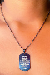 Necklace - To My Son, I Pray For You Love Mom Military Tag - VirtuousWares:Global
