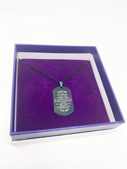 Necklace - To My Son, I Pray For You Love Mom Military Tag - VirtuousWares:Global