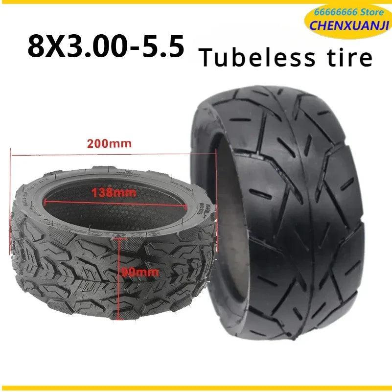 New 8x3.00-5.5 Vacuum Tire for Kaabo Mantis 8 inch electric scooter - VirtuousWares:Global