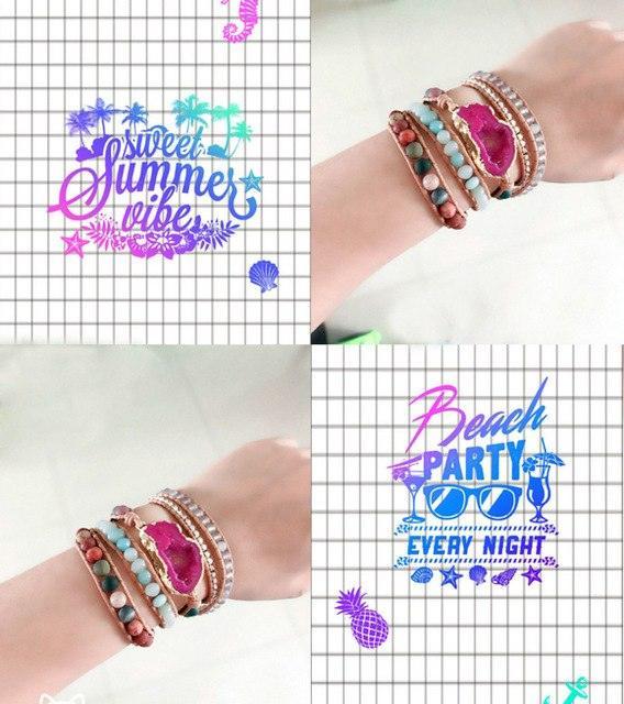 New Bracelets for Women Natural Stones Drusy Charm - VirtuousWares:Global