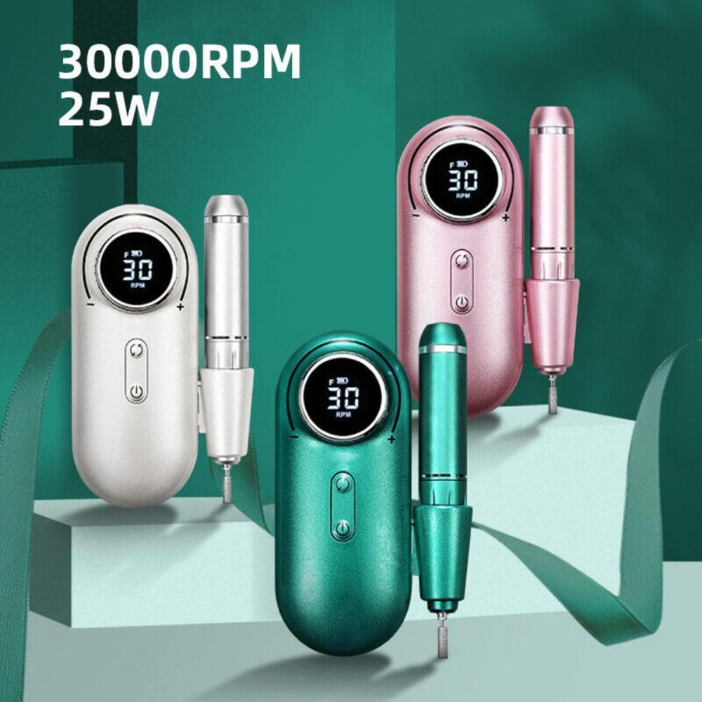 New Design Nail Drill 30000RPM Electric Sander Equipment HD Display - VirtuousWares:Global