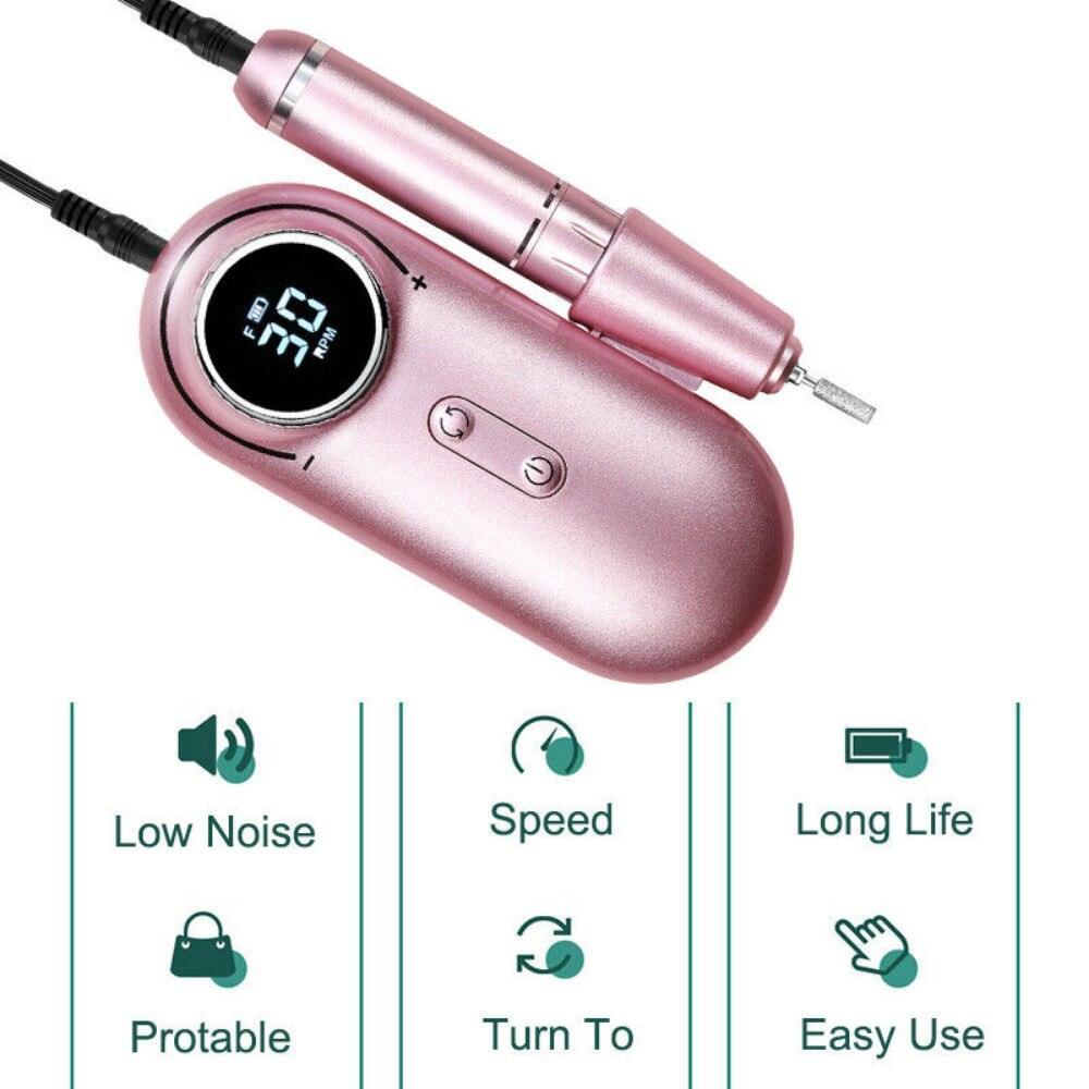 New Design Nail Drill 30000RPM Electric Sander Equipment HD Display - VirtuousWares:Global