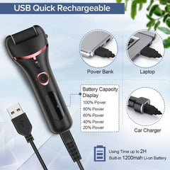NEW Electric Foot File Rechargeable Waterproof Hard Skin Remover Foot - VirtuousWares:Global