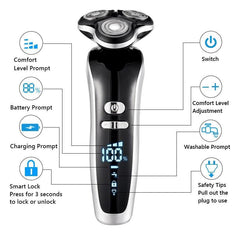 New Electric Shaver For Men 4D Electric Beard Trimmer USB Rechargeable - VirtuousWares:Global
