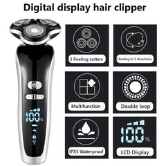 New Electric Shaver For Men 4D Electric Beard Trimmer USB - VirtuousWares:Global