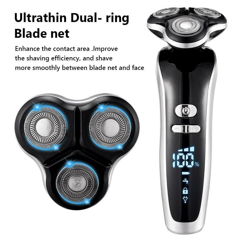 New Electric Shaver For Men 4D Electric Beard Trimmer USB - VirtuousWares:Global