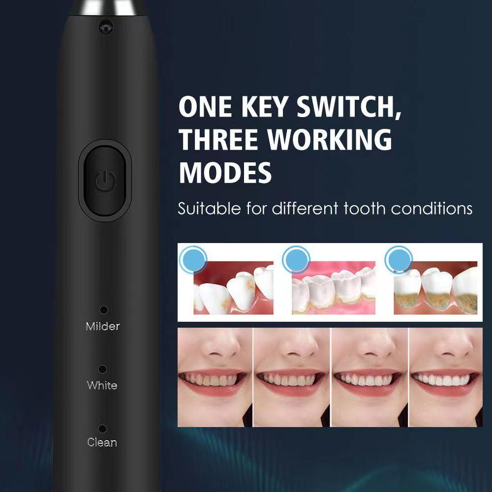 New Electric Teeth Cleaner Sonic Toothbrush Dental Scaler Tartar Stain - VirtuousWares:Global