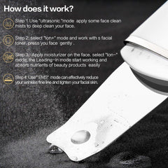 New Ultrasonic Ion Face Cleansing Skin Scrubber Peeling Shovel EMS - VirtuousWares:Global
