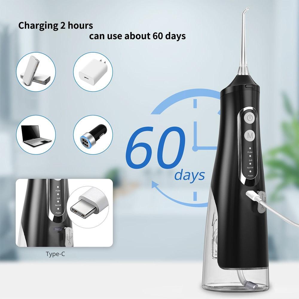 Newest Portable Oral Irrigator USB Charging Electric Dental Water Jet - VirtuousWares:Global