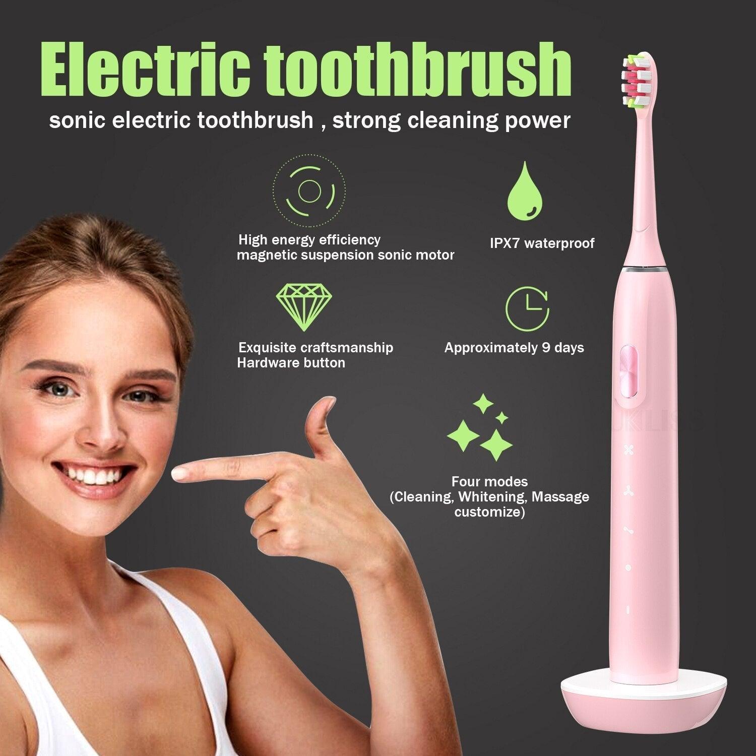 Newest Sonic Electric Toothbrushes Smart Rechargeable Whitening - VirtuousWares:Global