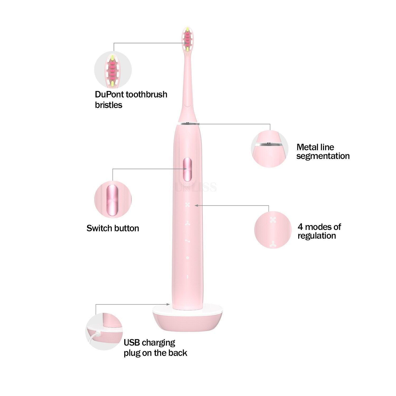 Newest Sonic Electric Toothbrushes Smart Rechargeable Whitening - VirtuousWares:Global