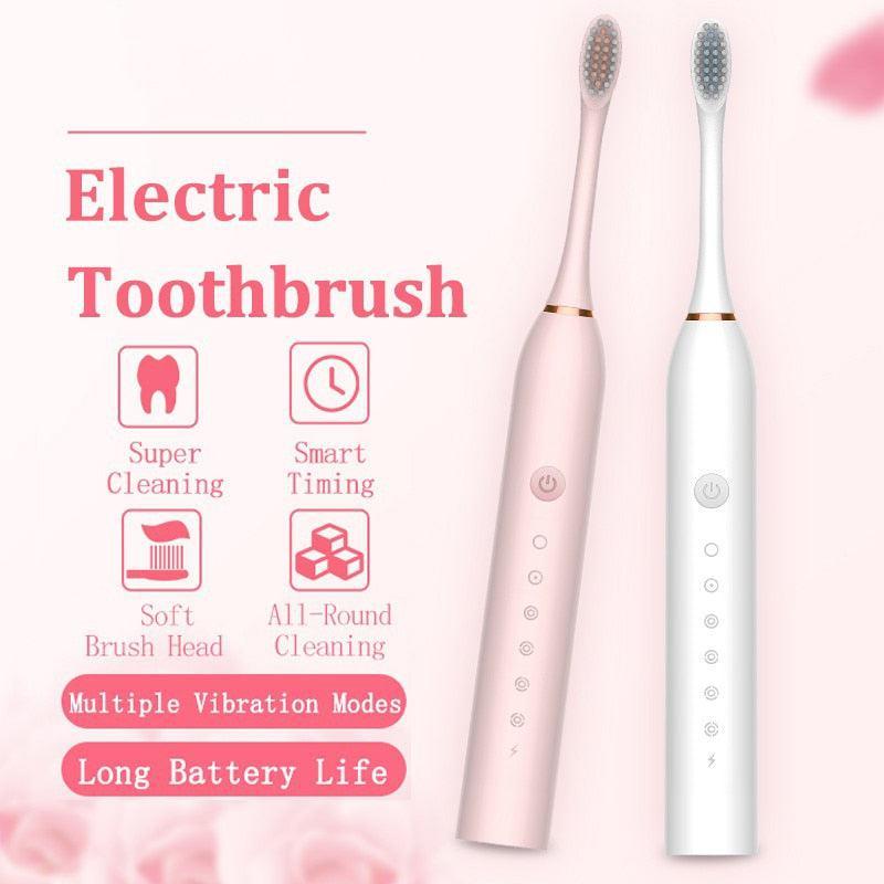 Newest Ultrasonic Electric Toothbrush Rechargeable USB with Base - VirtuousWares:Global