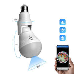 Night Vision 360 Wifi Panorama Camera Bulb - VirtuousWares:Global