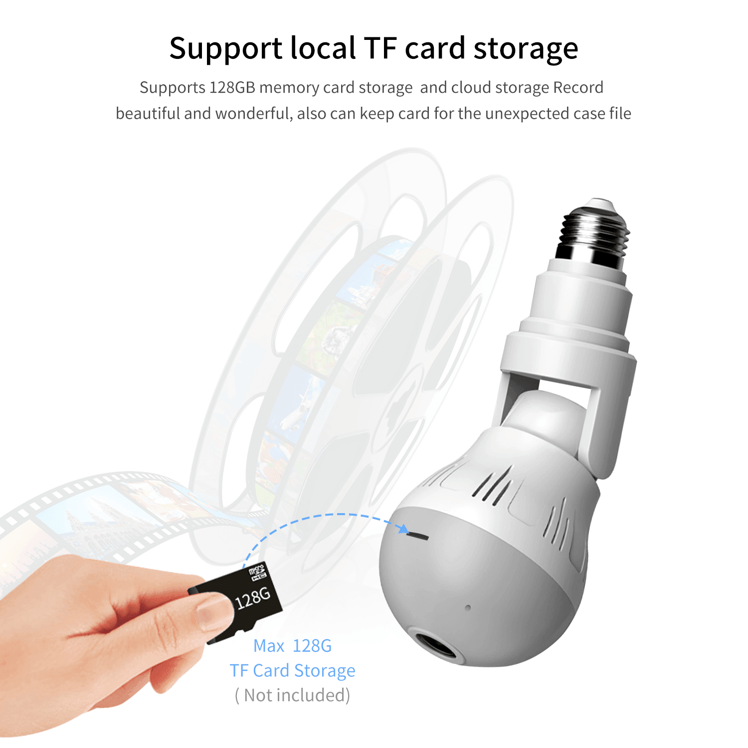 Night Vision 360 Wifi Panorama Camera Bulb - VirtuousWares:Global