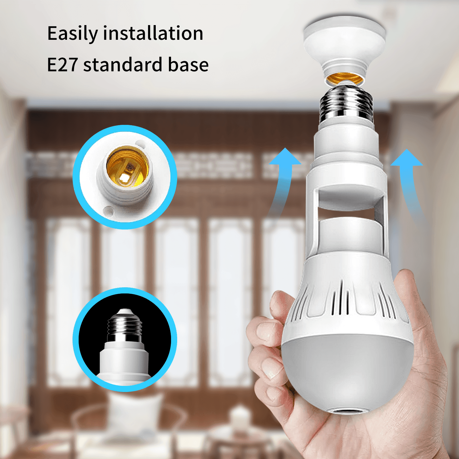 Night Vision 360 Wifi Panorama Camera Bulb - VirtuousWares:Global