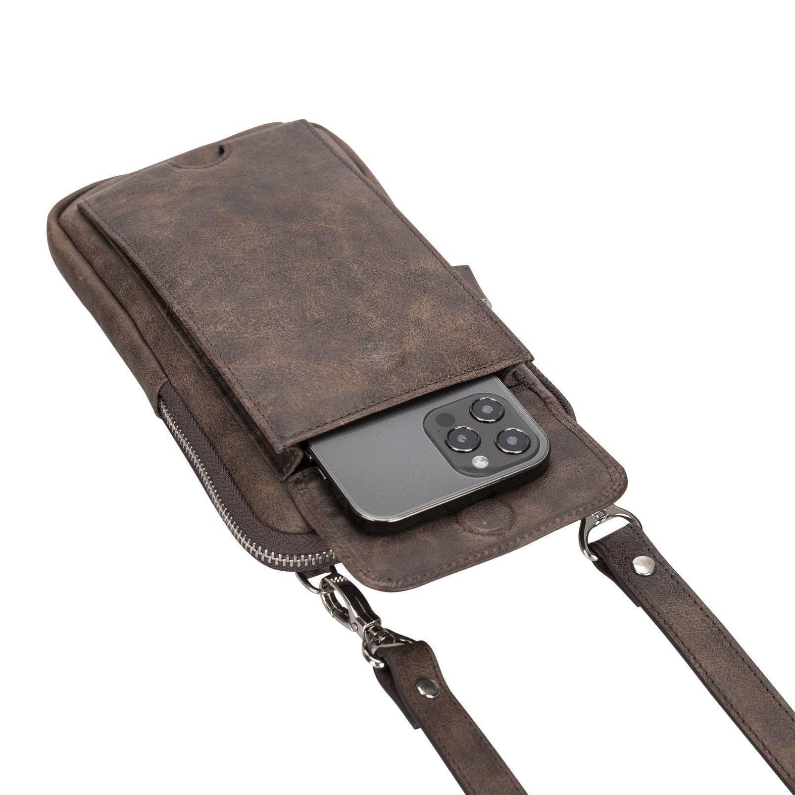 Nino Leather Crossbody Bag - Universal Wallet Case for Phones - VirtuousWares:Global