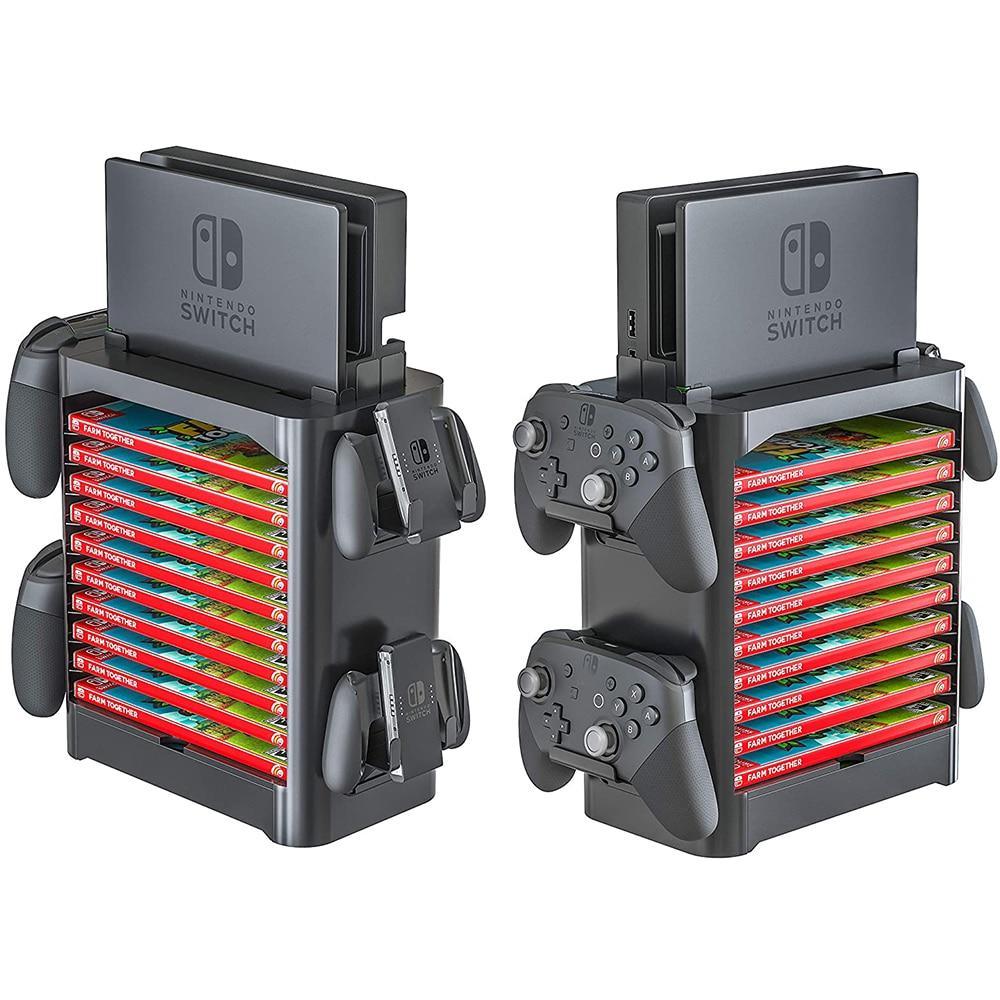 Nintend Switch Game Accessories Storage Tower Stackable Game Disk Rack - VirtuousWares:Global