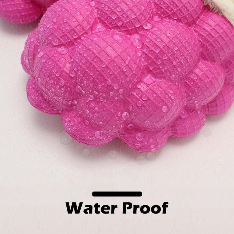 Non-slip Warm Cotton Bubble Home Slides Beige/Pink/Black/Blue/Yellow - VirtuousWares:Global