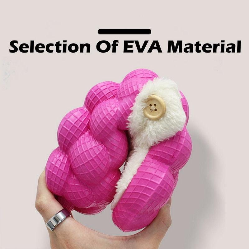 Non-slip Warm Cotton Bubble Home Slides Beige/Pink/Black/Blue/Yellow - VirtuousWares:Global