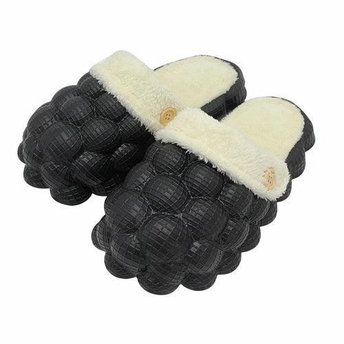 Non-slip Warm Cotton Bubble Home Slides Beige/Pink/Black/Blue/Yellow - VirtuousWares:Global