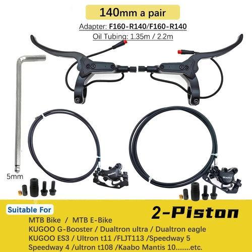 NowAct 2 Piston Electric E-Bike Scooter Disc Brake Hydraulic Bicycle - VirtuousWares:Global