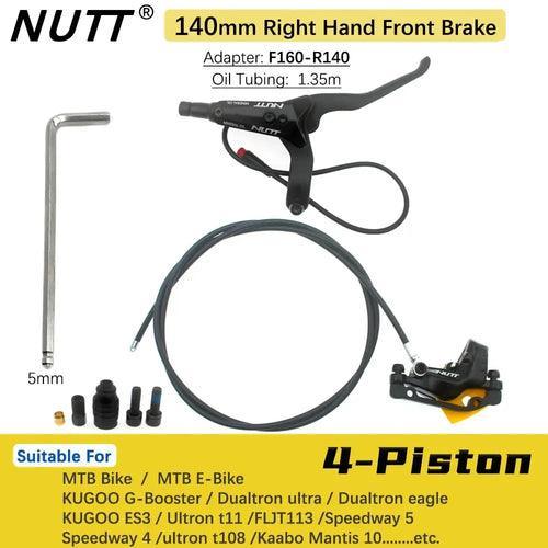 NUTT 4 Piston Electric E-Bike Scooter Disc Brake Hydraulic Bicycle 140 - VirtuousWares:Global