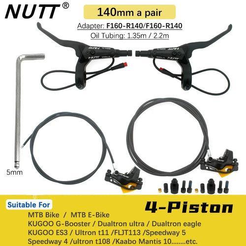 NUTT 4 Piston Electric E-Bike Scooter Disc Brake Hydraulic Bicycle 140 - VirtuousWares:Global
