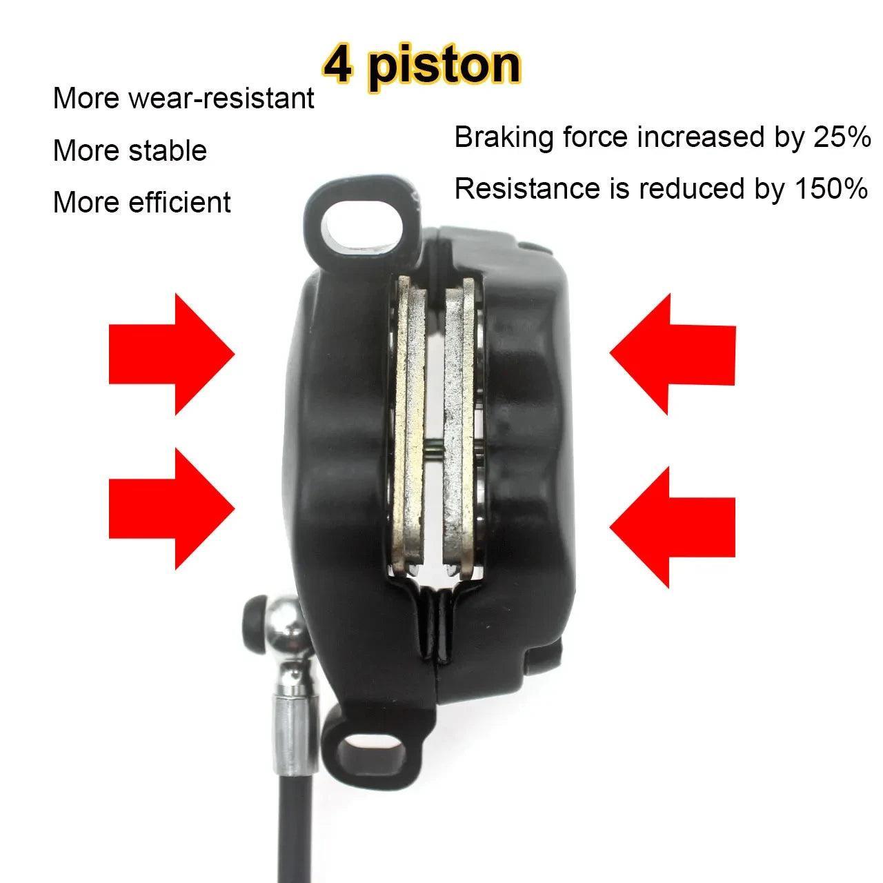 NUTT 4 Piston Electric E-Bike Scooter Disc Brake Hydraulic Bicycle 140 - VirtuousWares:Global