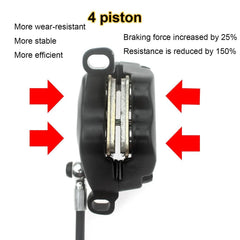 NUTT 4 Piston Electric E-Bike Scooter Disc Brake Hydraulic Bicycle 140 - VirtuousWares:Global