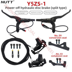 NUTT 4 Piston Y5ZS-1 E-Bike Scooter Disc Brake Hydraulic Bicycle For - VirtuousWares:Global