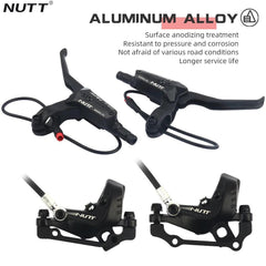 NUTT 4 Piston Y5ZS-1 E-Bike Scooter Disc Brake Hydraulic Bicycle For - VirtuousWares:Global