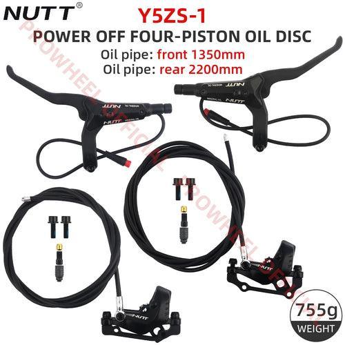 NUTT 4 Piston Y5ZS-1 E-Bike Scooter Disc Brake Hydraulic Bicycle For - VirtuousWares:Global