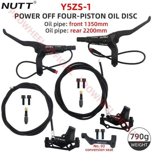 NUTT 4 Piston Y5ZS-1 E-Bike Scooter Disc Brake Hydraulic Bicycle For - VirtuousWares:Global