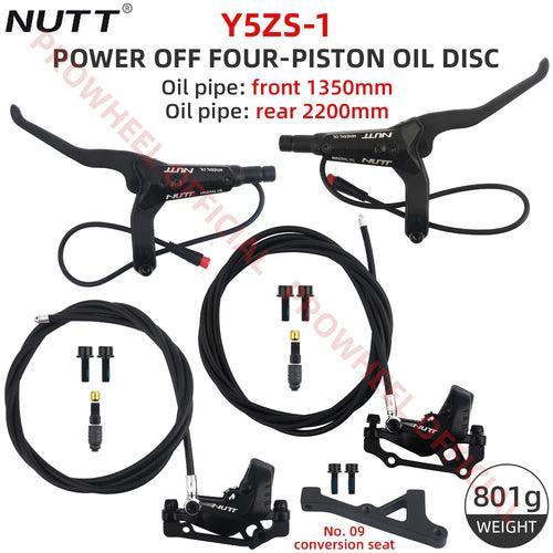 NUTT 4 Piston Y5ZS-1 E-Bike Scooter Disc Brake Hydraulic Bicycle For - VirtuousWares:Global