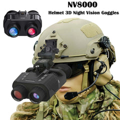 NV8000 3D Infrared Night Vision Binoculars Telescope Professional HD 1080P Head Mount Camera for Hunting Camping Tactics Goggle - VirtuousWares:Global