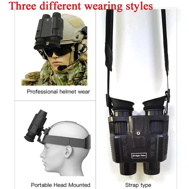 NV8000 3D Infrared Night Vision Binoculars Telescope Professional HD 1080P Head Mount Camera for Hunting Camping Tactics Goggle - VirtuousWares:Global