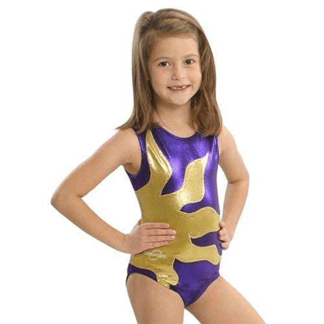 O3GL015 Obersee Girls Gymnastics Leotards One-Piece Athletic - VirtuousWares:Global