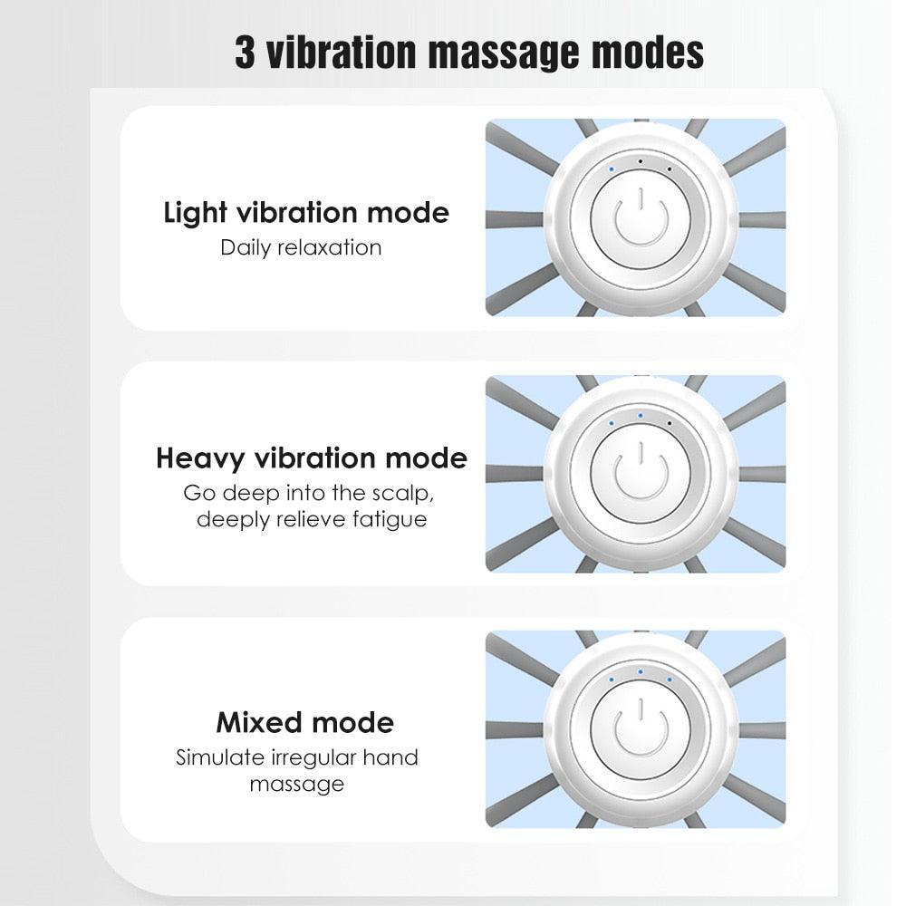 Octopus Electric Head Massager 3 Modes Vibration Massage Head - VirtuousWares:Global