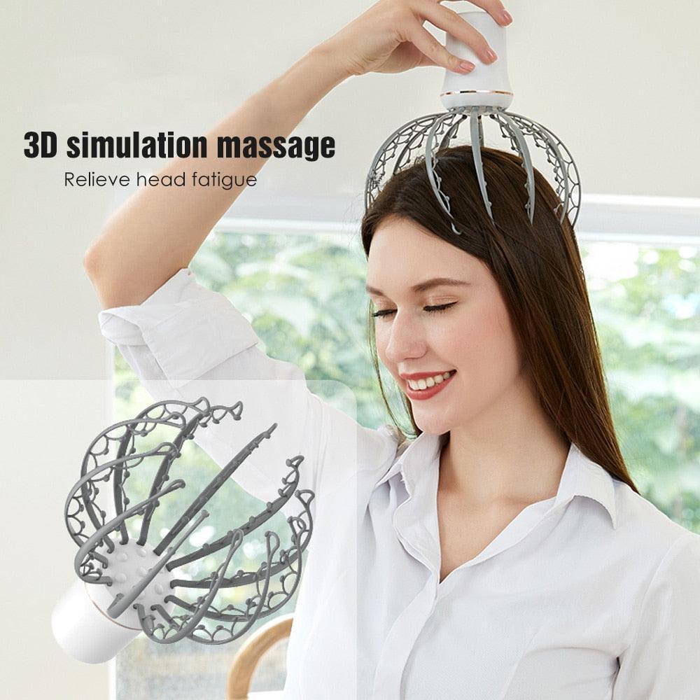 Octopus Electric Head Massager 3 Modes Vibration Massage Head - VirtuousWares:Global
