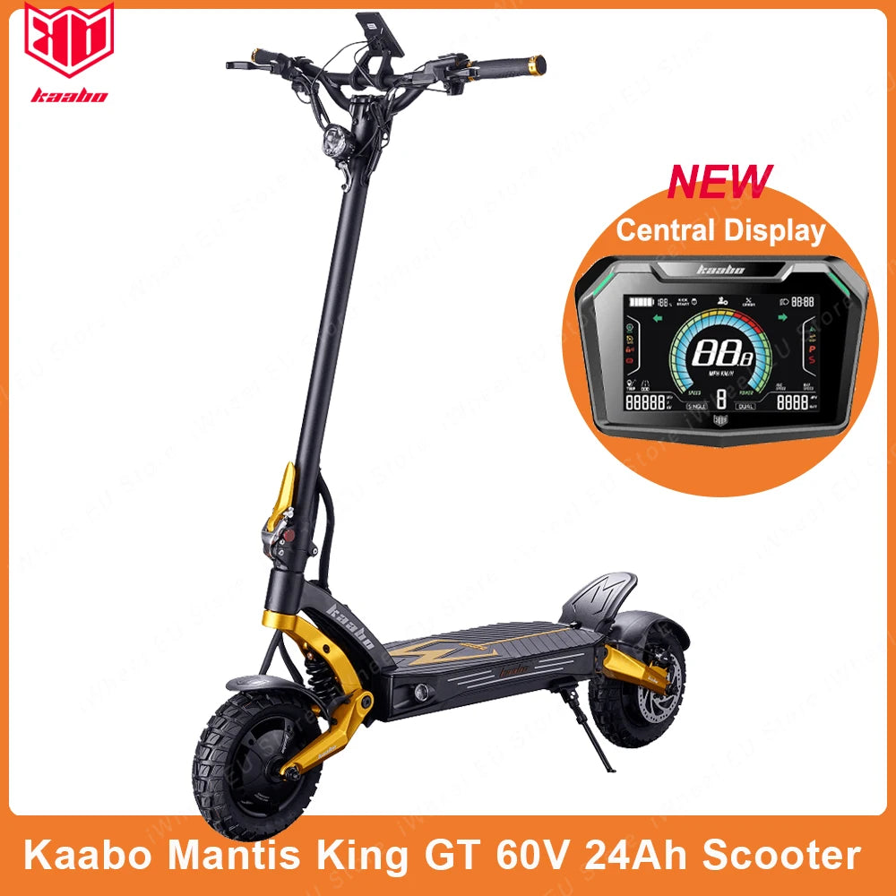 Official Kaabo Mantis King GT Scooter 24Ah Battery TFT Display 2*1100W - VirtuousWares:Global