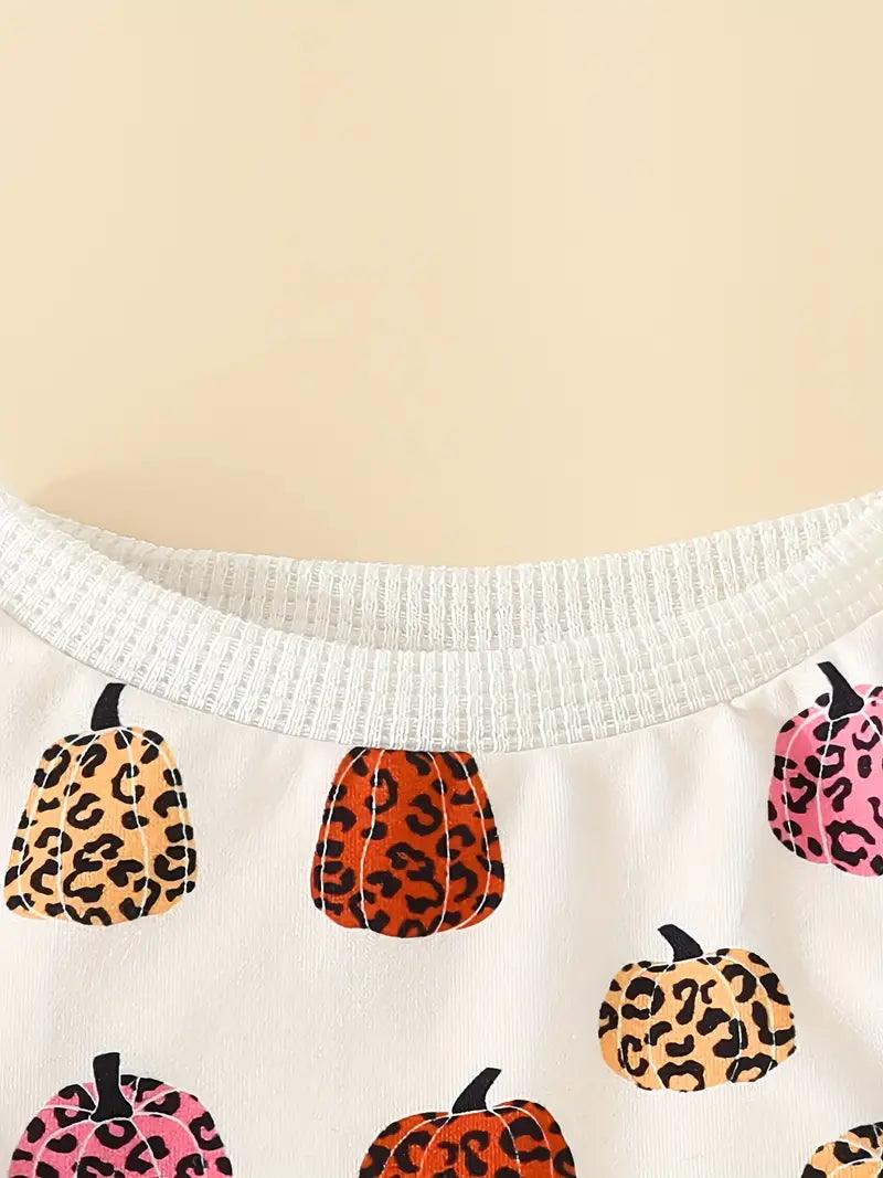 Oh My Gourd Leopard Pumpkins Cotton Knit Onesie (Halloween) - VirtuousWares:Global