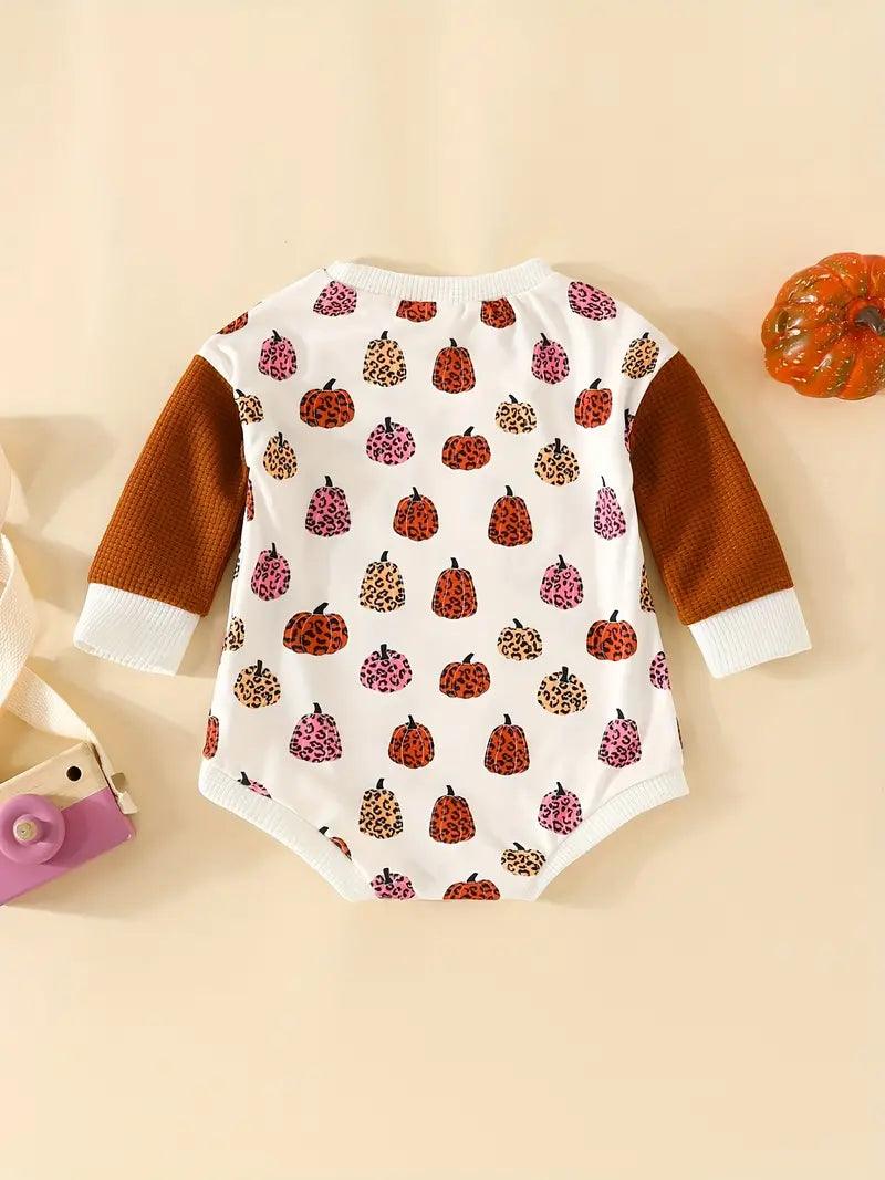 Oh My Gourd Leopard Pumpkins Cotton Knit Onesie (Halloween) - VirtuousWares:Global