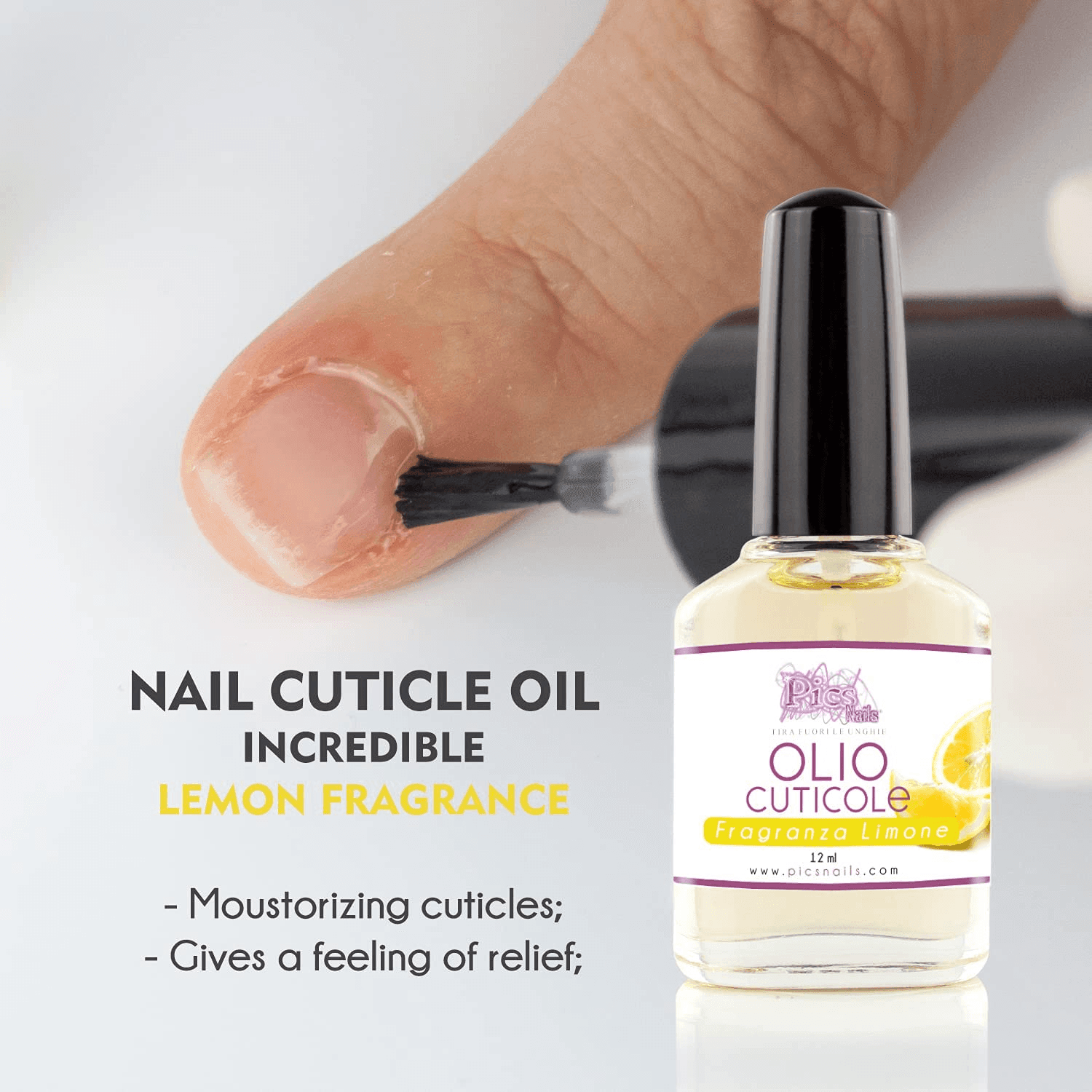 Olio Cuticole Unghie per Mani e Piedi Professionale Limone 12 ml - VirtuousWares:Global