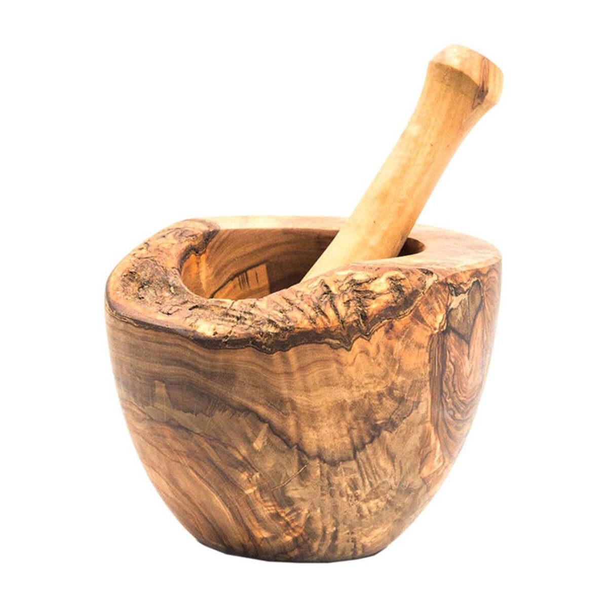 Olive Wood Rustic Mortar and Pestle - VirtuousWares:Global