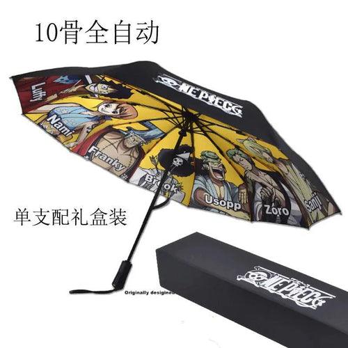 One Piece Umbrella Sea Fan Folding Fully Automatic Road Fly Umbrella - VirtuousWares:Global