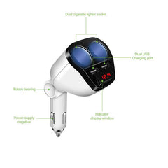 Onever 1 to 2 Car Cigarette Lighter Dual Charger - VirtuousWares:Global