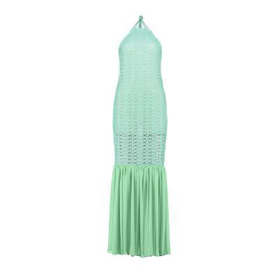 Open Back Cotton Crochet Dress Green on Green - VirtuousWares:Global